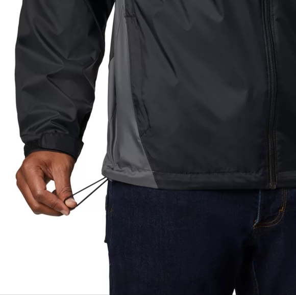 Columbia Men's Glennaker Lake Rain Jacket NWT Black Grill Grey Small Hoodie - Picture 4 of 11